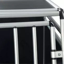 EUGAD Tiertransportbox, Hundetransportbox Alu Hundebox Reisebox Autobox für Husky Samojede Weimaraner Labrador Golden Retriever 90 x 65 x 69 cm XXL Schwarz Grau -Eugad Möbel Einkaufen 00944911 0562 5104 a7bd 3e7c84fd33a2