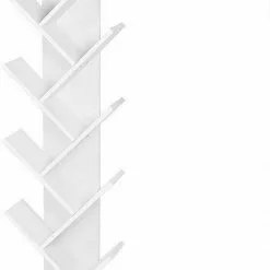 EUGAD Bücherregal, Raumteiler Standregal, mit 8 Ebenen, 40x20x127cm, Weiß