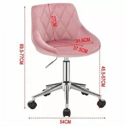 EUGAD Schreibtischstuhl (1 Stück), Bürohocker Rollhocker mit Rollen, Samt, höhenverstellbar, Rosa Dunkellgrau, Hellgrau -Eugad Möbel Einkaufen 030cde60 4133 5324 8740 986370c3b199