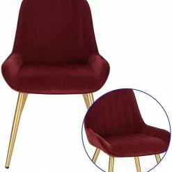 EUGAD Esszimmerstuhl (2 Stück), Küchenstuhl Wohnzimmerstuhl Sitzfläche aus Samt mit Metallbeine,Stuhl für Esszimmer Wohnzimmer Küche, Hellgrau Bordeaux, Dunkelgrau, Dunkelgrün, Rosa -Eugad Möbel Einkaufen 037516fc e493 5e89 b98d 40963334a2fa