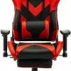 EUGAD Gaming Chair, Bürostuhl, Gaming Stuhl, Kunstleder, mit einstellbaren Armlehnen Rot Blau, Schwarz, Weiß