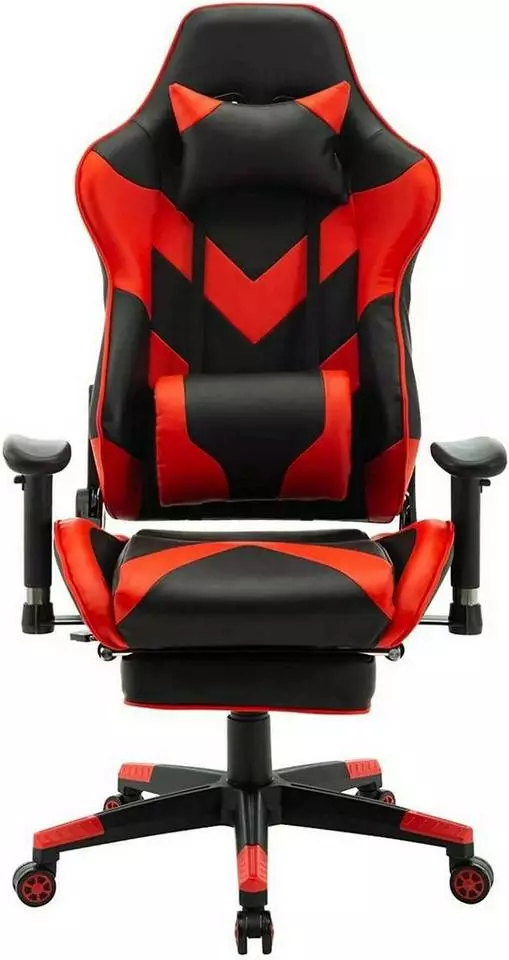 EUGAD Gaming Chair, Bürostuhl, Gaming Stuhl, Kunstleder, mit einstellbaren Armlehnen Rot Blau, Schwarz, Weiß 1 EUGAD Gaming Chair, Bürostuhl, Gaming Stuhl, Kunstleder, mit einstellbaren Armlehnen Rot Blau, Schwarz, Weiß
