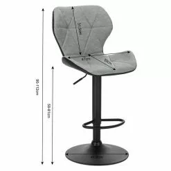 EUGAD Barhocker (2 St), 2er-Set höhenverstellbar und drenbar mit Rückenlehne aus Kunstleder Stahl Grau Anthrazit, Braun, Dunkelbraun -Eugad Möbel Einkaufen 03cc2f83 a4ea 5473 9dd0 8578bfd54b6b