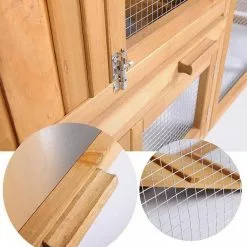 EUGAD Tierhaus »0034HT«, Hasenstall Kaninchenstall Kleintierstall, mit Treppe Wetterfest Doppelstöckig, Hellbraun -Eugad Möbel Einkaufen 03d9abaf 45e7 5b1c 8727 7789702408a7