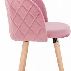 EUGAD Esszimmerstuhl, Esszimmerstuhl Küchenstuhl aus Samt Massivholz Rosa Cremewei&szlig; -Eugad Möbel Einkaufen 0486b7ba 1cb4 56b4 b521 b9ac5dc794c7