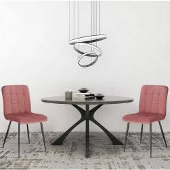 EUGAD Esszimmerstuhl (2 Stück), Polsterstuhl Wohnzimmerstuhl Samtstuhl Sessel mit Rückenlehne, Metallbeine, Sitzfläche aus Samt, Dunkelgrün Blau, Creme, Dunkelgrau, Dunkelgr&uuml;n, Hellgrau, Rosa -Eugad Möbel Einkaufen 0589843d 04ed 507b a913 c85e39ce94a6