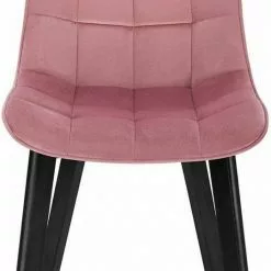 EUGAD Esszimmerstuhl (6 Stück), Wohnzimmerstuhl mit Rückenlehne, Polsterstuhl Küchenstuhl Weich Samt und Holz für ESS- und Wohnzimmer Schwarz Dunkelgrau, Dunkelgrün, Rosa -Eugad Möbel Einkaufen 073c50ce 20f9 5caa 9348 b712e70488fe