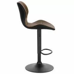 EUGAD Barhocker, 4er-Set mit Rückenlehne aus Kunstleder Metall Braun Anthrazit, Dunkelbraun, Grau -Eugad Möbel Einkaufen 09f444e1 4b45 479e a256 c01df95c2823