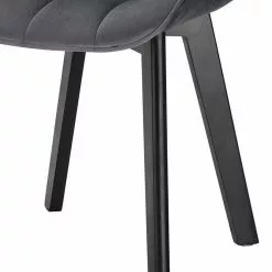 EUGAD Esszimmerstuhl (6 Stück), Wohnzimmerstuhl mit Rückenlehne, Polsterstuhl Küchenstuhl Weich Samt und Holz für ESS- und Wohnzimmer Schwarz Dunkelgrau, Dunkelgrün, Rosa -Eugad Möbel Einkaufen 0a04bbd5 c5c2 4443 9e14 5c2be849f129