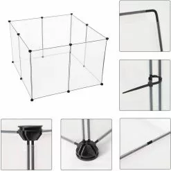 EUGAD Freigehege, Freigehege für Kaninchen Hasen Meerschweinchen Welpenauslauf DIY 8 Platten Transparent 102 x 102 x 70 cm 11 EUGAD Freigehege, Freigehege für Kaninchen Hasen Meerschweinchen Welpenauslauf DIY 8 Platten Transparent 102 x 102 x 70 cm -Eugad Möbel Einkaufen 0a993bf0 6e9a 5da0 b728 845188dfede9