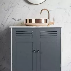 EUGAD Waschbeckenunterschrank Unterschrank Badezimmerschrank Waschtisch Badschrank mit 2 Türen 60x30x60cm aus MDF Weiß+Natur Wei&szlig;+Grau, Wei&szlig;+Natur -Eugad Möbel Einkaufen 0aa4ec0a 3705 518d b30e ae173c4347af