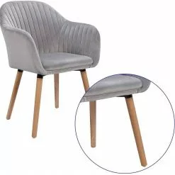 EUGAD Polsterstuhl (2 Stück), Küchenstühle aus Samt mit Arm-Rücklehne -Eugad Möbel Einkaufen 0ac64bd0 8d83 53c8 89eb ea5f2df27fd6