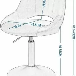 EUGAD Barhocker (6 St), Barstuhl Barsessel Sessel Loungesessel höhenverstellbar Clubsessel Cocktailsessel Drehsessel Samt Sitzhöhe 40–55 cm Rosa Dunkelgrau, Schwarz -Eugad Möbel Einkaufen 0b230b75 889f 479e 9d24 5e2fa8fbe65b