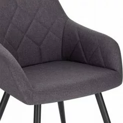 EUGAD Esszimmerstuhl, Polsterstuhl Leinen,mit Armlehnen Metallbeinen Dunkelgrau, Hellgrau -Eugad Möbel Einkaufen 0b451897 0cf8 51c6 b9e4 cd40d265bb33