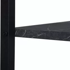 EUGAD Bücherregal, Standregal Badregal Bücherregal Küchenregal Schuhregal aus Holz und Stahl, mit 4 Ablagen, 34 x 35 x 148 cm Golden-Wei&szlig;er Marmor, Schwarz Marmor, Vintage -Eugad Möbel Einkaufen 0b649321 5244 5aee 89c1 b8e6341e5e40