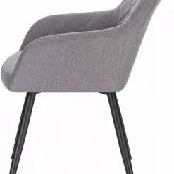 EUGAD Esszimmerstuhl, Polsterstuhl Leinen,mit Armlehnen Metallbeinen Dunkelgrau, Hellgrau -Eugad Möbel Einkaufen 0be33c76 88e6 59d0 a3f9 28b5d8a184aa