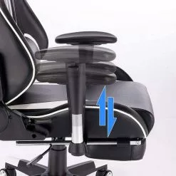 EUGAD Gaming-Stuhl (1 Stück), Racing Stuhl mit Fußstütze Racing Stuhl Drehstuhl Bürostuhl Schreibtischstuhl PC Stuhl mit Wippfunktion Höhenverstellbar Kunstleder Rot Grau, Wei&szlig; -Eugad Möbel Einkaufen 0c67a4a5 8160 59d9 8538 391773930f26