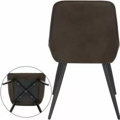 EUGAD Esszimmerstuhl, Polsterstuhl 2er-Set,Sitzfläche aus Stoffbezug Anthrazit, Dunkelbraun, Dunkelgrau -Eugad Möbel Einkaufen 0d3e2bb1 a1a6 5fe7 8353 9823ce7d4dc1