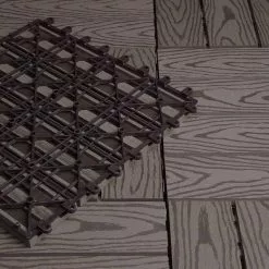 EUGAD WPC-Fliesen, WPC Fliesen Klickfliesen in Holzoptik 11 Stücke für 1m² Grau Anthrazit, Braun, Coffee, Hellgrau -Eugad Möbel Einkaufen 0d791c44 1e95 50eb ae60 76c6e2c90ca0