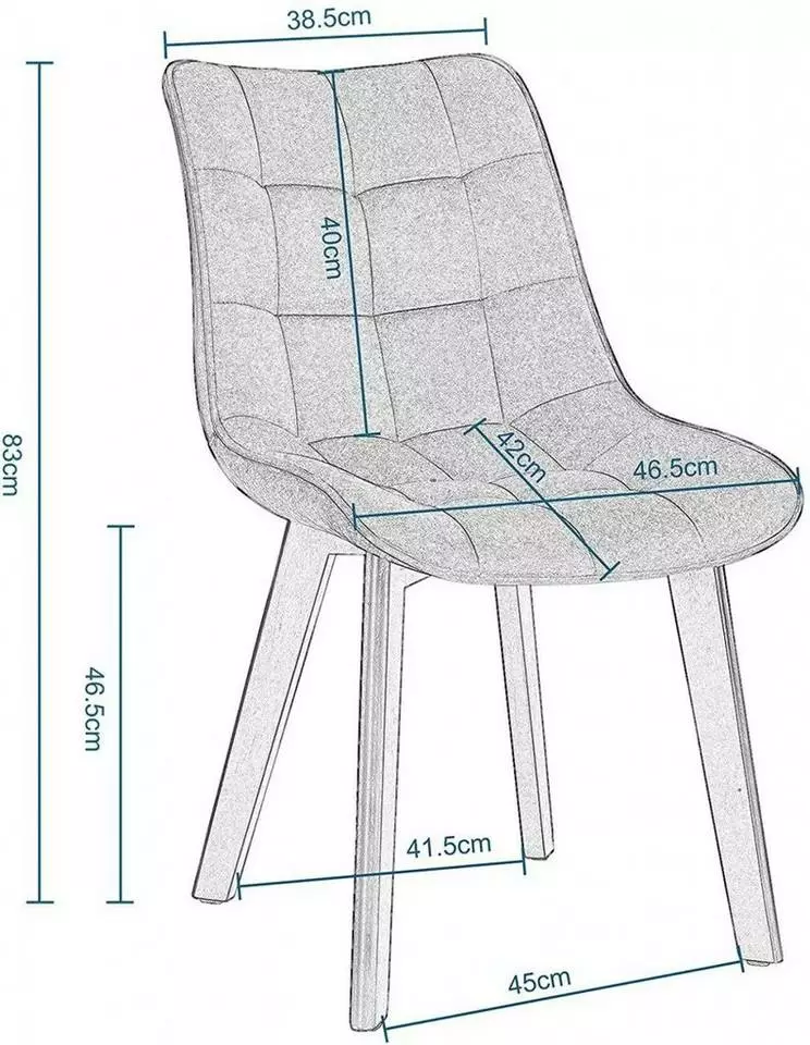 EUGAD Esszimmerstuhl (1 Stück), Wohnzimmerstuhl mit Rückenlehne, Polsterstuhl Küchenstuhl Weich Samt und Holz für ESS- und Wohnzimmer Dunkelgrau Dunkelgrün, Rosa, Schwarz 11 EUGAD Esszimmerstuhl (1 Stück), Wohnzimmerstuhl mit Rückenlehne, Polsterstuhl Küchenstuhl Weich Samt und Holz für ESS- und Wohnzimmer Dunkelgrau Dunkelgrün, Rosa, Schwarz – Bild 11