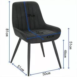 EUGAD Esszimmerstuhl, Polsterstuhl 2er-Set,Sitzfläche aus Stoffbezug Anthrazit, Dunkelbraun, Dunkelgrau -Eugad Möbel Einkaufen 0eb743de 094e 5812 a5ab 26593d921e76
