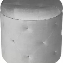 EUGAD Sitzhocker, Sitztruhe mit Stauraum, Sitz rund mit Deckel, Samt, ca.27L, Rosa Dunkelgrau, Hellgrau -Eugad Möbel Einkaufen 0f0b186d 30b4 586f bfc2 74f0ba7c53e6