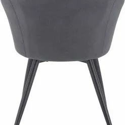 EUGAD Esszimmerstuhl, 2er-Set mit Armlehne, Retro Design, Samt, Metall Schwarz Dunkelgrau, Hellgrau -Eugad Möbel Einkaufen 0f172308 a3a9 53b0 a34f 10ba0e9b31c7