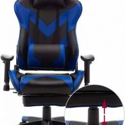 EUGAD Gaming Chair, Bürostuhl, Gaming Stuhl, Kunstleder, mit einstellbaren Armlehnen Rot Blau, Schwarz, Weiß 39 EUGAD Gaming Chair, Bürostuhl, Gaming Stuhl, Kunstleder, mit einstellbaren Armlehnen Rot Blau, Schwarz, Weiß -Eugad Möbel Einkaufen 10a4e2c5 7a46 56ef 99de 3427dc087352