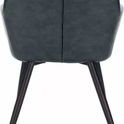 EUGAD Esszimmerstuhl, aus Kunstleder mit Armlehnen und Rückenlehne Gestell aus Metall Schwarz Braun, Dunkelbraun, Dunkelgrau -Eugad Möbel Einkaufen 15951b4e a523 5b61 9591 503f43e2a335