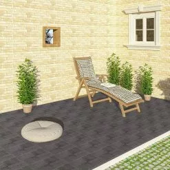 EUGAD WPC-Fliesen, 22 Stück WPC Terrassenfliesen Klickfliesen 30x30cm Coffee Anthrazit, Dunkelgrau, Hellgrau -Eugad Möbel Einkaufen 165a39ea 1513 5c20 80c7 2ca1c2a4da09