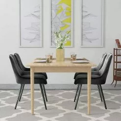 EUGAD Esszimmerstuhl (2 Stück), Polsterstuhl Küchenstuhl Wohnzimmerstuhl mit Rückenlehne, Sitzfläche aus Samt, Retrostuhl mit Metallbeine für Esszimmer Wohnzimmer, Schwarz Dunkelgrau, Dunkelgrün -Eugad Möbel Einkaufen 16653e80 99b4 541e 82ef e6a2c77ac90d