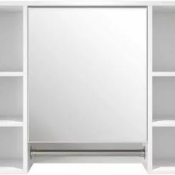 EUGAD Spiegelschrank Hängeschrank mit 8 Ablagen mit Tür 80x20x60cm Weiß -Eugad Möbel Einkaufen 16709dec 869b 5afa b63e 631fa325b2f2