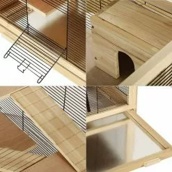 EUGAD Kleintierkäfig, Hamsterkäfig Holz Groß Mäusekäfig Nagerkäfig Nagervilla Dreistöckig 62x50x86cm -Eugad Möbel Einkaufen 1717d96e 0c9e 5caa 8a5e 19fd64a5e83b