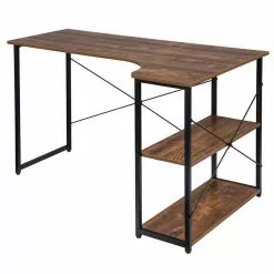 EUGAD Schreibtisch, mit Bücherregal 120x74x71,5 cm Schwarz Marmor Holz Vintage -Eugad Möbel Einkaufen 1773a66c 6c7f 510c aa8d 2a09ad63d7c8