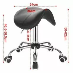 EUGAD Drehstuhl (1 Stück), Sattelhocker gepolstert höhenverstellbar aus Kunstleder Grau Schwarz, Wei&szlig; -Eugad Möbel Einkaufen 1794ce6f 27a1 57c5 8513 9e028d84f38c