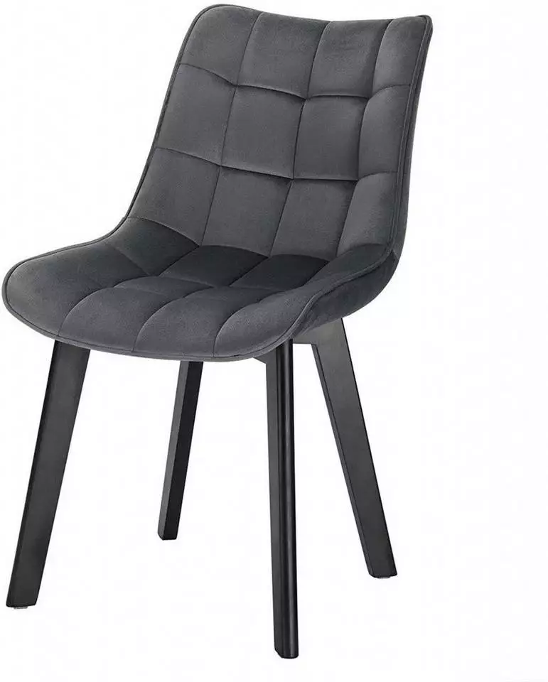 EUGAD Esszimmerstuhl (1 Stück), Wohnzimmerstuhl mit Rückenlehne, Polsterstuhl Küchenstuhl Weich Samt und Holz für ESS- und Wohnzimmer Dunkelgrau Dunkelgrün, Rosa, Schwarz 1 EUGAD Esszimmerstuhl (1 Stück), Wohnzimmerstuhl mit Rückenlehne, Polsterstuhl Küchenstuhl Weich Samt und Holz für ESS- und Wohnzimmer Dunkelgrau Dunkelgrün, Rosa, Schwarz