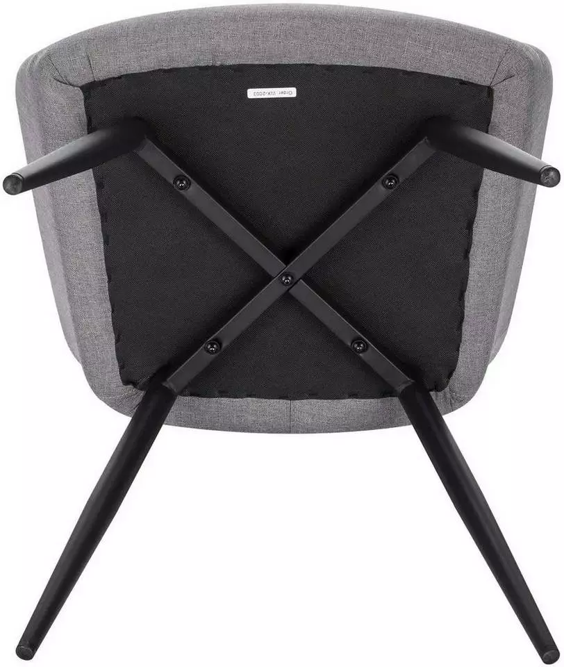 EUGAD Esszimmerstuhl (1 Stück), Wohnzimmerstuhl aus Leinen Polsterstuhl mit Armlehnen und Rückenlehne schwarze Gestell aus Metall Hellgrau Dunkelgrau 7 EUGAD Esszimmerstuhl (1 Stück), Wohnzimmerstuhl aus Leinen Polsterstuhl mit Armlehnen und Rückenlehne schwarze Gestell aus Metall Hellgrau Dunkelgrau – Bild 7