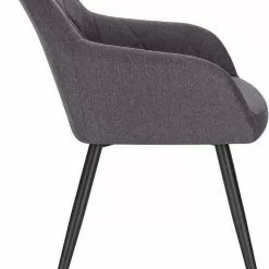 EUGAD Esszimmerstuhl (1 Stück), Wohnzimmerstuhl aus Leinen Polsterstuhl mit Armlehnen und Rückenlehne schwarze Gestell aus Metall Hellgrau Dunkelgrau 28 EUGAD Esszimmerstuhl (1 Stück), Wohnzimmerstuhl aus Leinen Polsterstuhl mit Armlehnen und Rückenlehne schwarze Gestell aus Metall Hellgrau Dunkelgrau -Eugad Möbel Einkaufen 19546185 b31f 4859 a78a 65a50a2db730