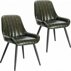 EUGAD Esszimmerstuhl, 2 Stücke Esszimmerstuhl Küchenstuhl Kunstleder Braun, Dunkelbraun, Dunkelgrün, Grau, Schwarz -Eugad Möbel Einkaufen 1aae89da ce12 5c2d 8e23 6d770dc84aba