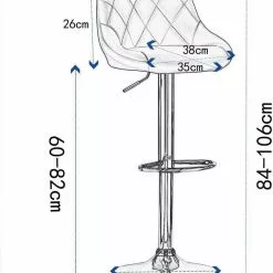 EUGAD Barhocker, 2er-Set Barstühle, höhenverstellbar, 360°drehbar Weiß Bordeaux, Cremewei&szlig;, Grau, Khaki, Rot, Schwarz, Wei&szlig; -Eugad Möbel Einkaufen 1b03dbf5 1643 55a1 8158 bfddad083382