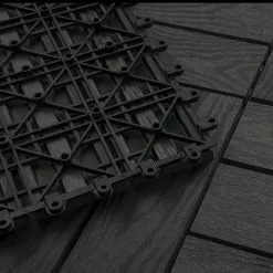 EUGAD WPC-Fliesen, WPC Fliesen Klickfliesen in Holzoptik 11 Stücke für 1m² Grau Anthrazit, Braun, Coffee, Hellgrau -Eugad Möbel Einkaufen 1d29318a b102 5f8d a679 5da3695b8b30