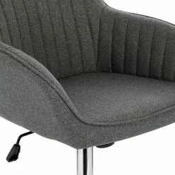 EUGAD Schreibtischstuhl, Bürostuhl Bürohocker Rollhocker aus Leinen Hellgrau Duneklgrau -Eugad Möbel Einkaufen 1e470f0e a979 5ad4 a28f 8dd0226e2595