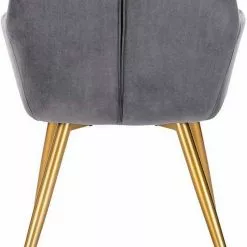 EUGAD Esszimmerstuhl (2 Stück), Wohnzimmerstuhl mit Armlehnen und Rückenlehne aus Samt Polsterstuhl Metallbeine in Gold Dunkelgrau Dunkelgrau | Dunkelgrau, Schwarz | Schwarz -Eugad Möbel Einkaufen 1e77619b 7352 592b a175 e84f9c2429b3