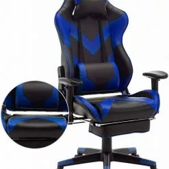 EUGAD Gaming Chair, Bürostuhl, Gaming Stuhl, Kunstleder, mit einstellbaren Armlehnen Rot Blau, Schwarz, Weiß 41 EUGAD Gaming Chair, Bürostuhl, Gaming Stuhl, Kunstleder, mit einstellbaren Armlehnen Rot Blau, Schwarz, Weiß -Eugad Möbel Einkaufen 1fc24892 35c8 5c6e 9ce5 bb5a2061fec6