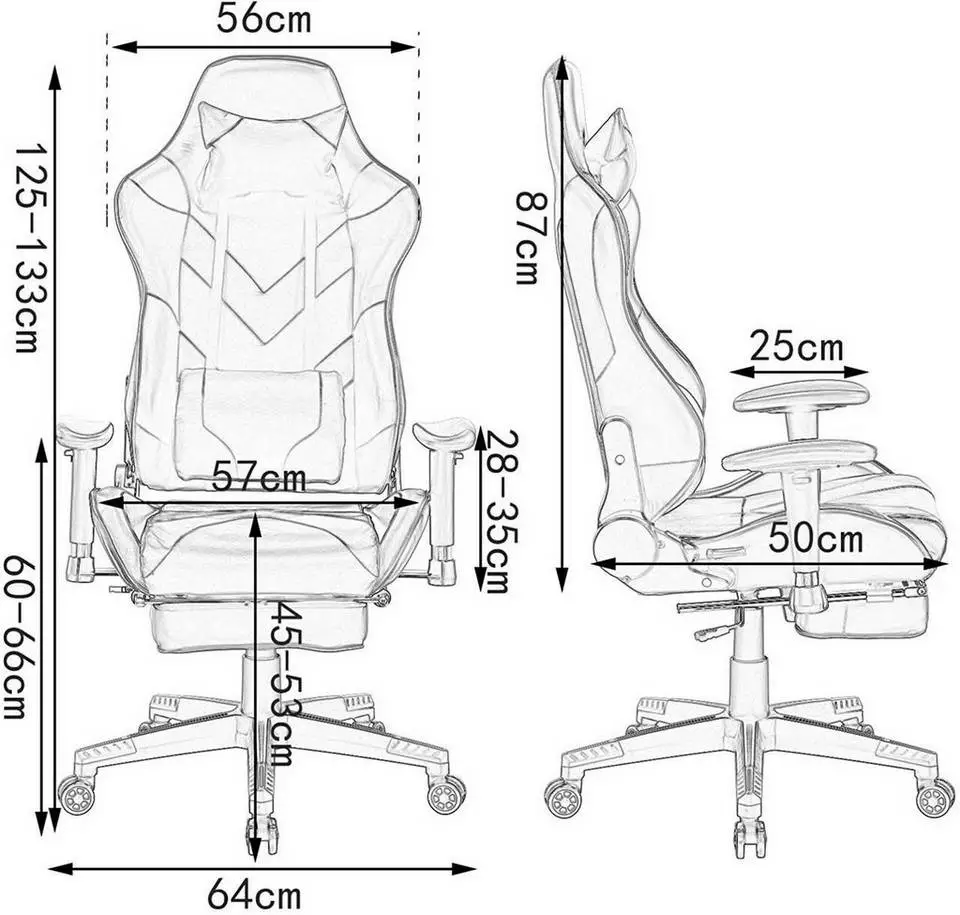 EUGAD Gaming Chair, Bürostuhl, Gaming Stuhl, Stoffbezug Rot Grau, Schwarz 3 EUGAD Gaming Chair, Bürostuhl, Gaming Stuhl, Stoffbezug Rot Grau, Schwarz – Bild 3