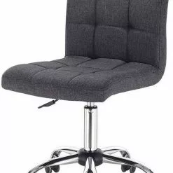 EUGAD Schreibtischstuhl, Bürohocker Schreibtischstuhl Rollhocker drehbar höhenverstellbar Stoffbezug Metall Dunkelgrau, Hellgrau -Eugad Möbel Einkaufen 207c9b47 5fe1 5262 abee a6e2428b2383