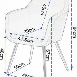 EUGAD Polsterstuhl (1 Stück), Küchenstuhl Samt Stuhl Sessel mit Armlehne, Metallbeine, für Esszimmer Wohnzimmer, Schwarz Dunkelgrau -Eugad Möbel Einkaufen 210e957c ea52 5c97 bd7a 0f357c427768