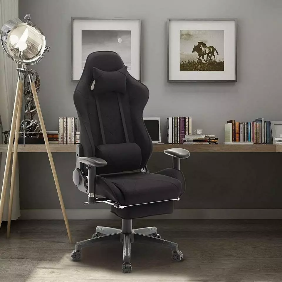 EUGAD Gaming Chair, Bürostuhl, Gaming Stuhl, Stoffbezug Rot Grau, Schwarz 16 EUGAD Gaming Chair, Bürostuhl, Gaming Stuhl, Stoffbezug Rot Grau, Schwarz – Bild 16