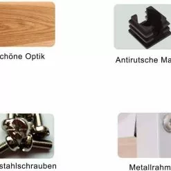 EUGAD Schreibtisch, Computertisch Esstisch Holz Stahl 80x60x70 cm Holz Vintage+schwarz Hell Eiche+schwarz, Hell Eiche+weiß, Marmor+schwarz -Eugad Möbel Einkaufen 22de650f 5305 55fd a448 f7951658b284