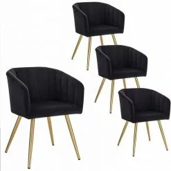 EUGAD Esszimmerstuhl (4 Stück), 4er-Set Esszimmerstuhl Polsterstuhl aus Samt Dunkelgrün Dunkelgrau, Dunkelgr&uuml;n, Rosa, Schwarz -Eugad Möbel Einkaufen 247ac90e 7b1d 5ab2 8491 22a161c2b646